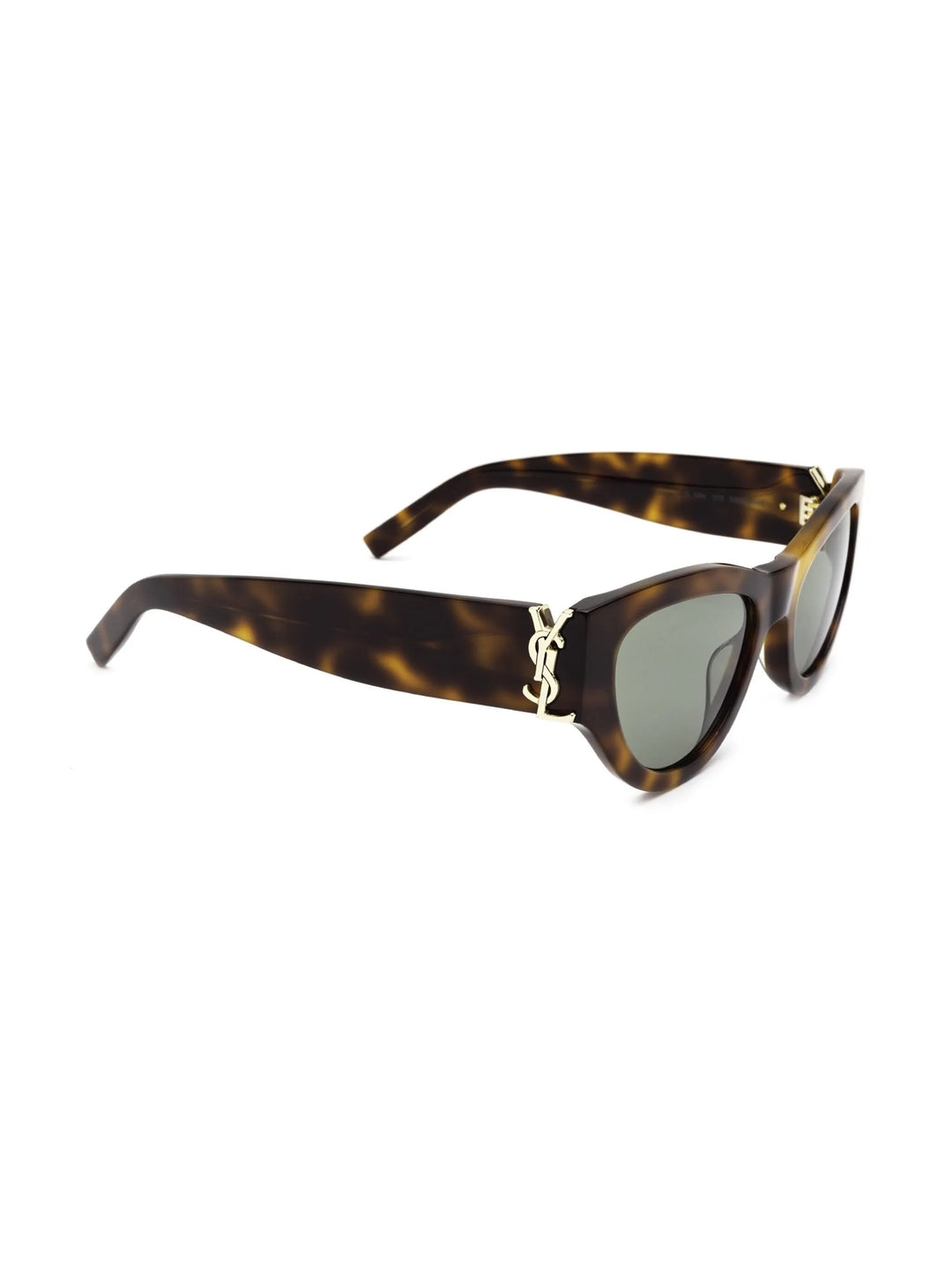 YSL TORTOISESHELL CAT-EYE SL M94 LOGO SUNGLASSES IN HAVANA
