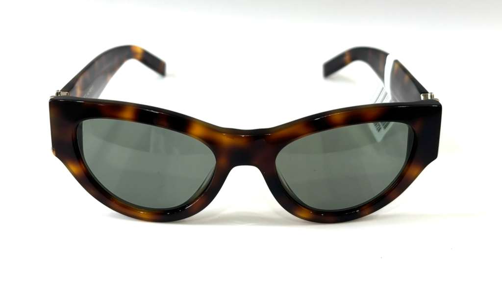 YSL TORTOISESHELL CAT-EYE SL M94 LOGO SUNGLASSES IN HAVANA