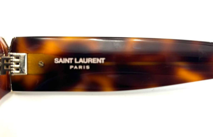 YSL TORTOISESHELL CAT-EYE SL M94 LOGO SUNGLASSES IN HAVANA