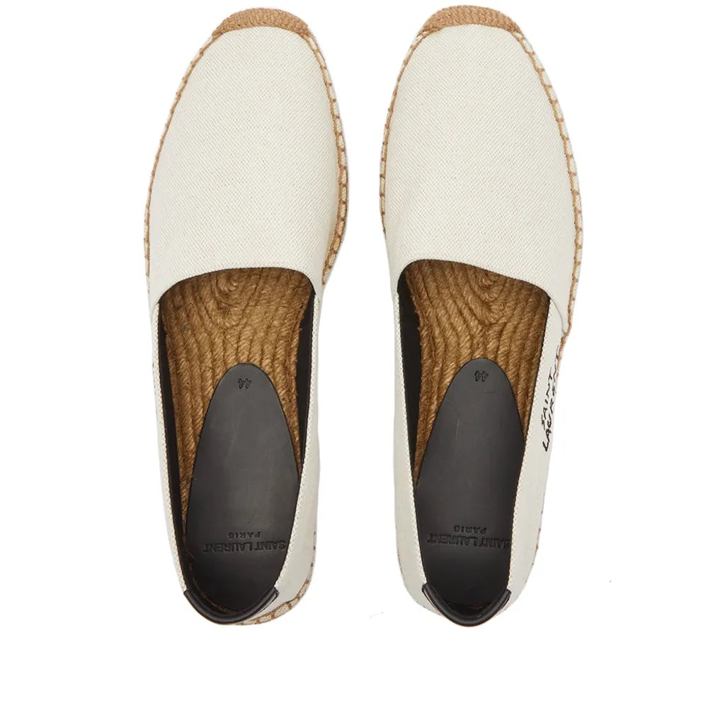 YVES SAINT LAURENT CANVAS LOGO ESPADRILLES