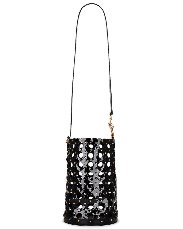 YSL SEAU GLOSSY PATENT LEATHER BUCKET BAG
