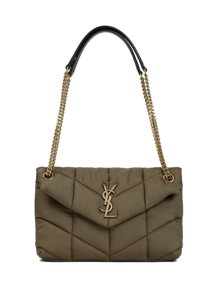 YSL NYLON QUILTED SMALL LOULOU PUFFER CHAIN BAG