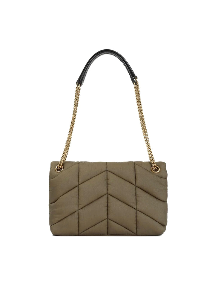 YSL NYLON QUILTED SMALL LOULOU PUFFER CHAIN BAG