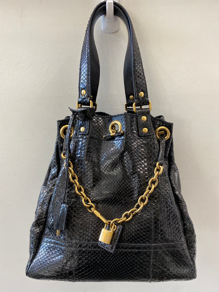 YVES SAINT LAURENT SNAKESKIN FAUBOURG BAG