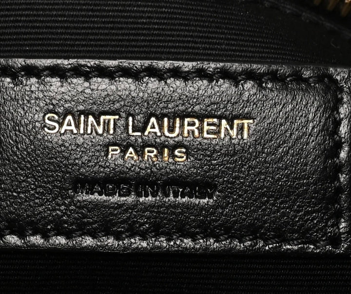 YSL SUEDE &amp; LEATHER MONOGRAM MEDIUM NIKI CHAIN BAG IN OLIVE GREEN