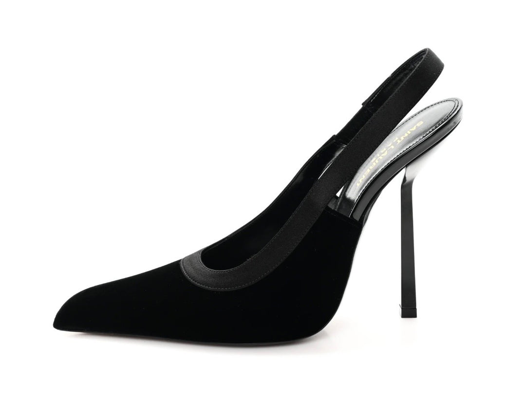 YSL VICTOIRE VELVET SLINGBACK PUMPS