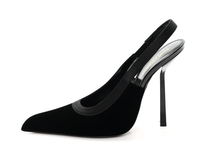 YSL VICTOIRE VELVET SLINGBACK PUMPS