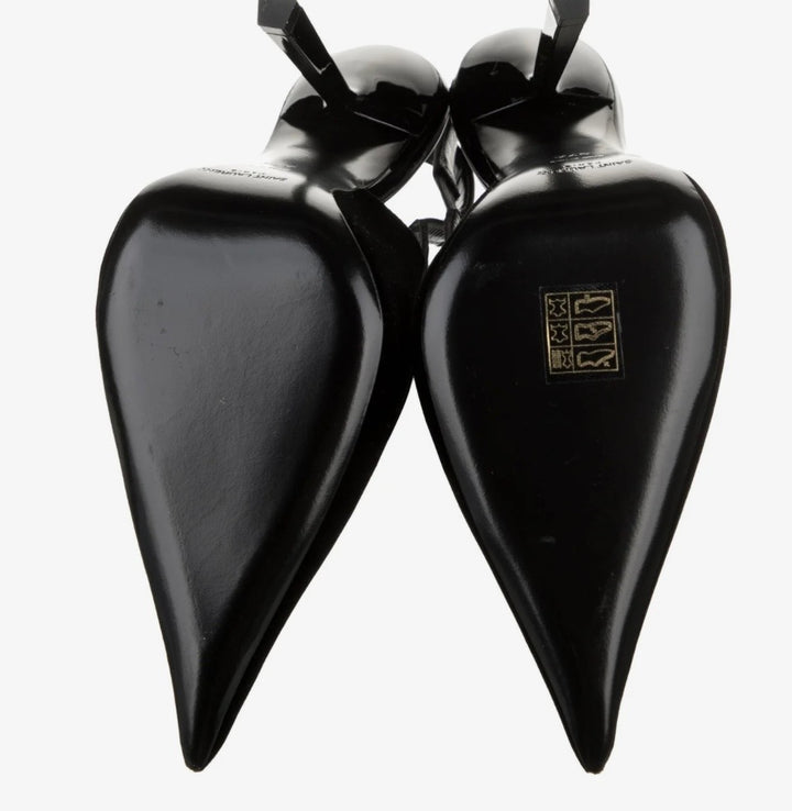 YSL VICTOIRE VELVET SLINGBACK PUMPS