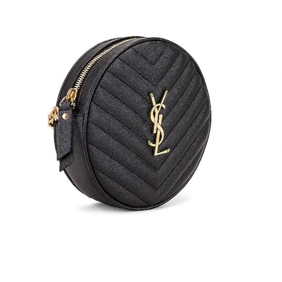 YVES SAINT LAURENT MATELASSÉ ROUND CAMERA BAG