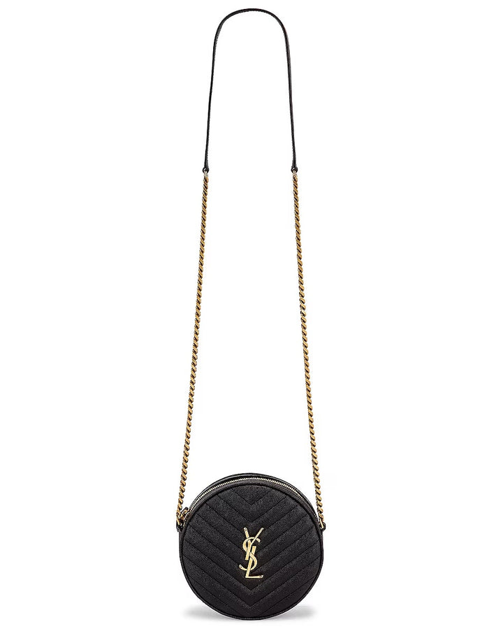 YVES SAINT LAURENT MATELASSÉ ROUND CAMERA BAG