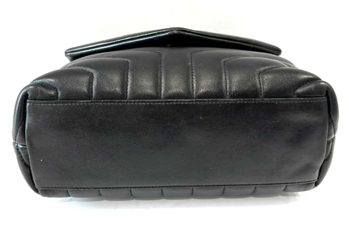 YSL CALFSKIN Y QUILTED MONOGRAM SMALL LOULOU BAG