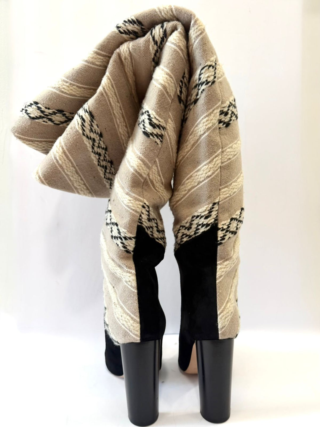 YSL TANGIER IKAT CASHMERE TALL BOOTS