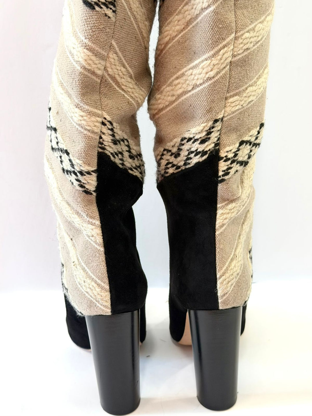YSL TANGIER IKAT CASHMERE TALL BOOTS
