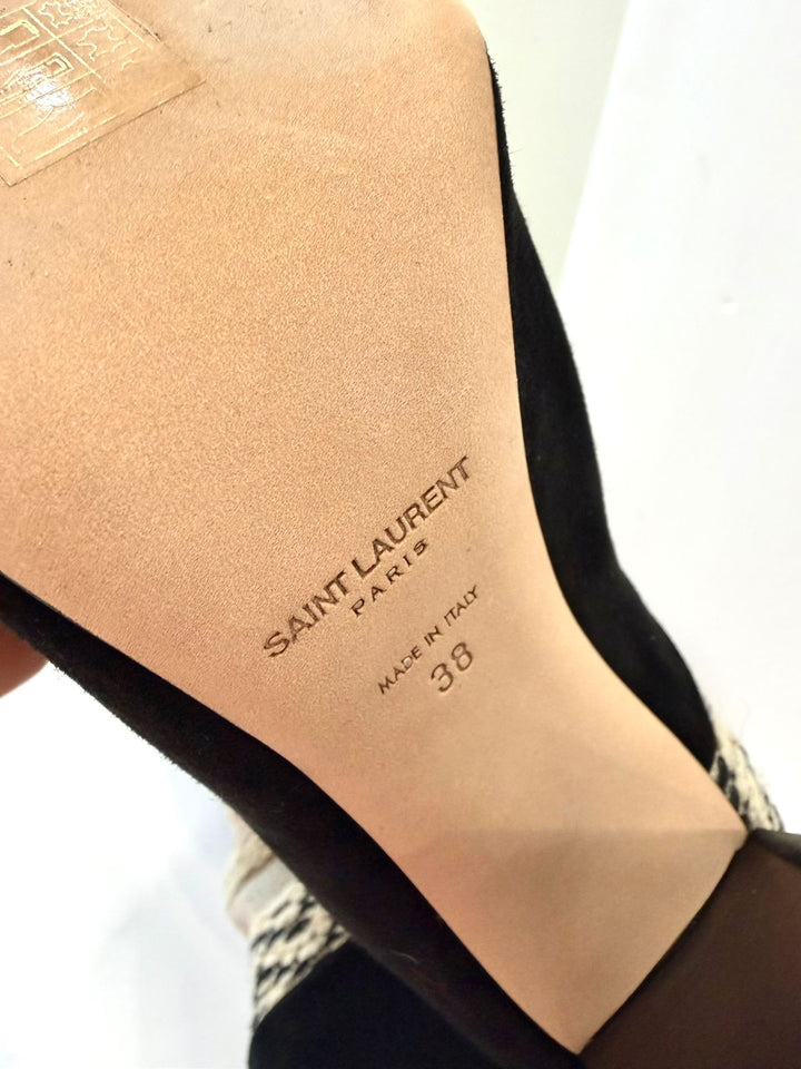 YSL TANGIER IKAT CASHMERE TALL BOOTS