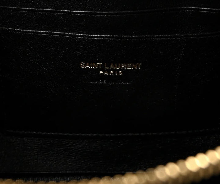 YSL LAMBSKIN QUILTED MINI CAMERA BAG-NERO