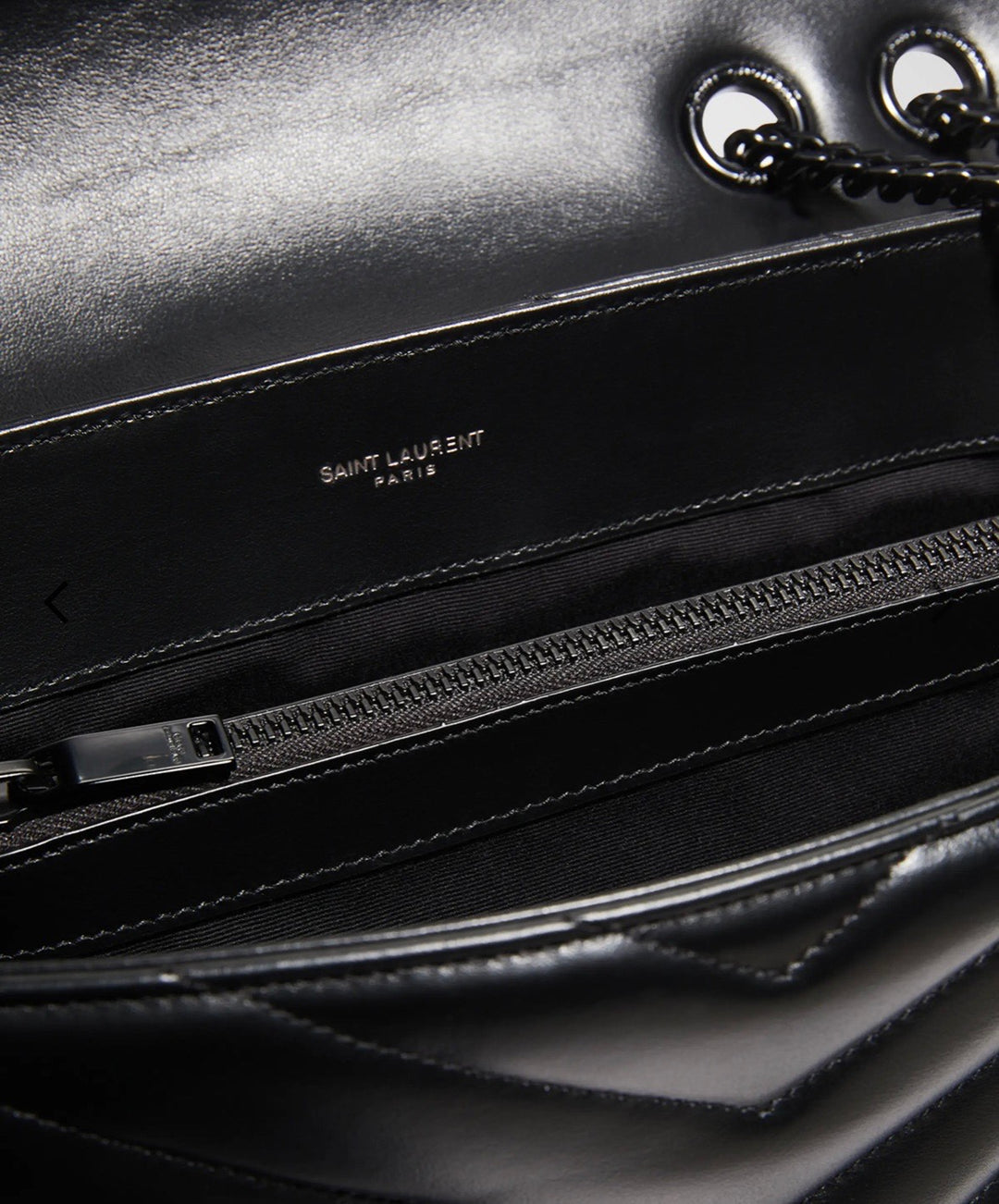 YSL LOULOU MEDIUM QUILTED LEATHER BLACK ON BLACK SHOULDER BAG