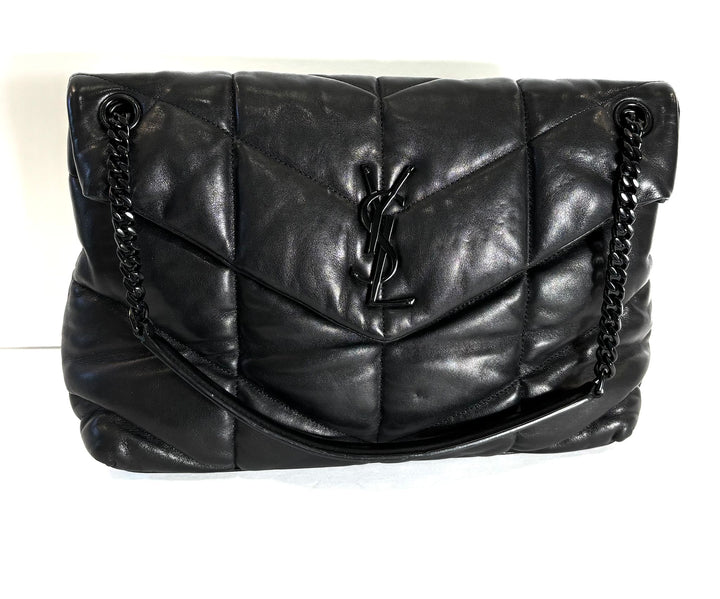 YSL LOULOU QUILTED PUFFER LEATHER MEDIUM SHOULDER BAG