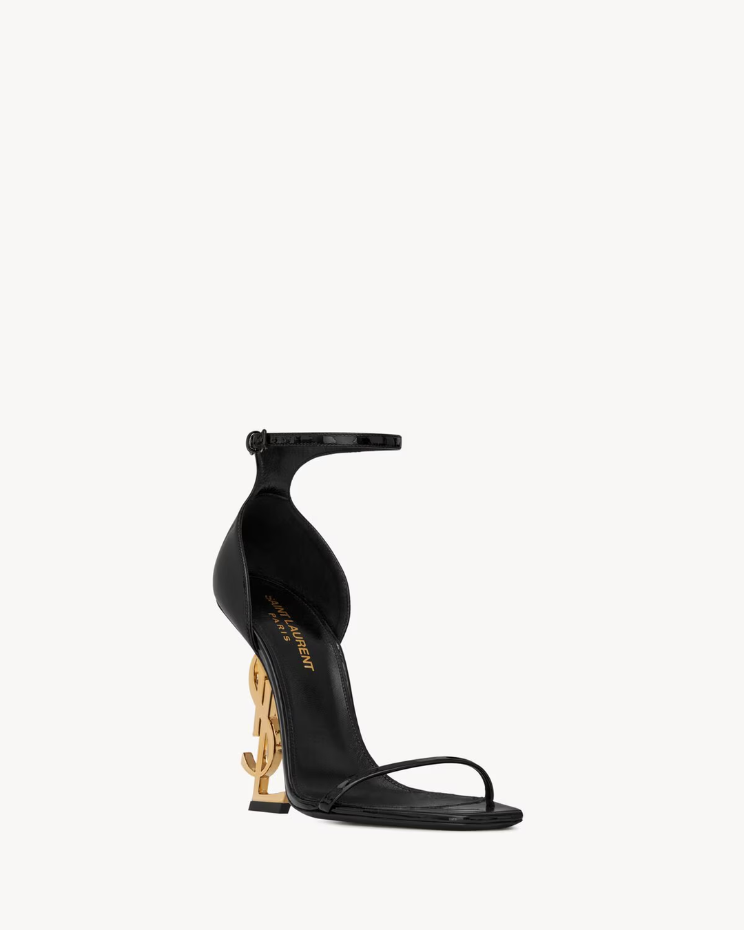 YSL OPYUM PATENT LEATHER SANDALS