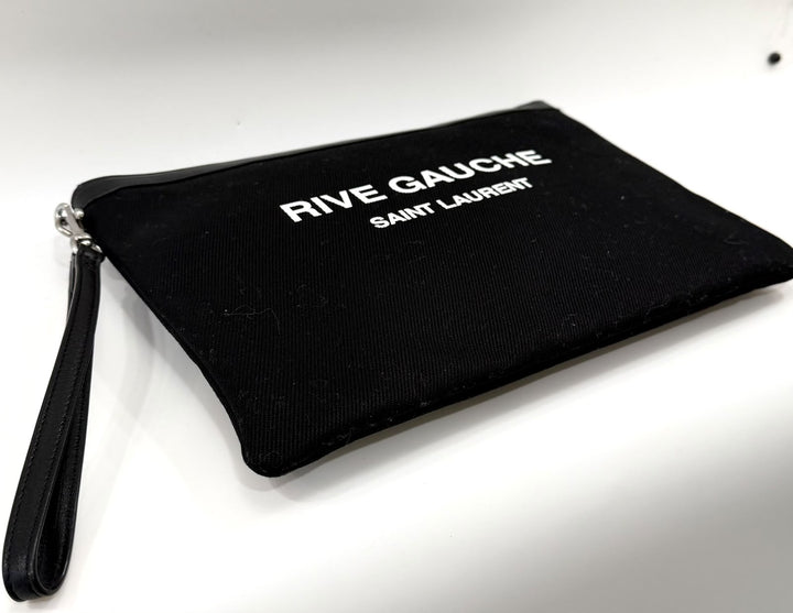 YVES SAINT LAURENT CANVAS RIVE GAUCHE CLUTCH BAG