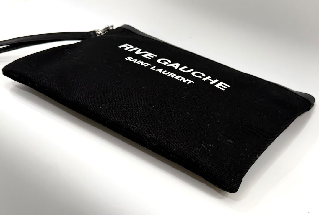 YVES SAINT LAURENT CANVAS RIVE GAUCHE CLUTCH BAG