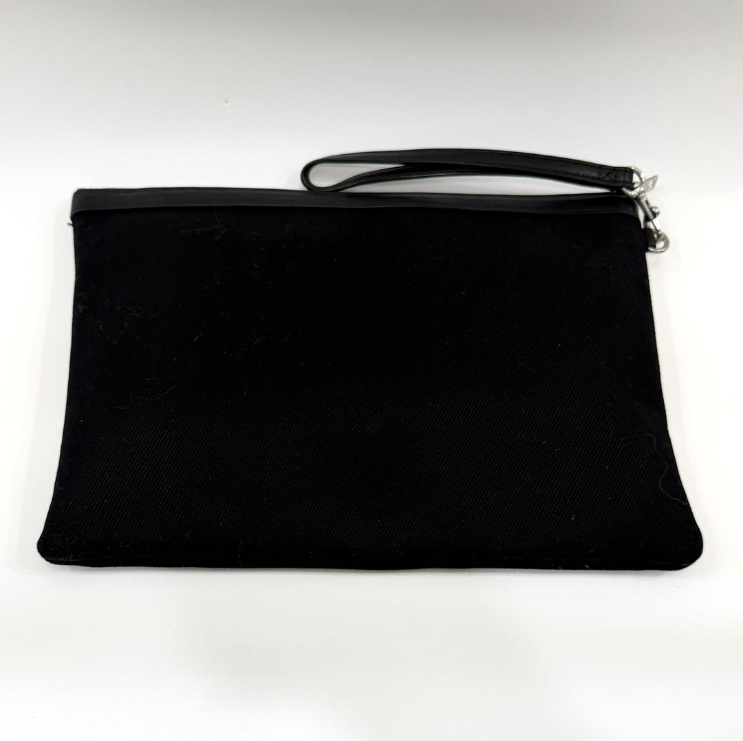 YVES SAINT LAURENT CANVAS RIVE GAUCHE CLUTCH BAG