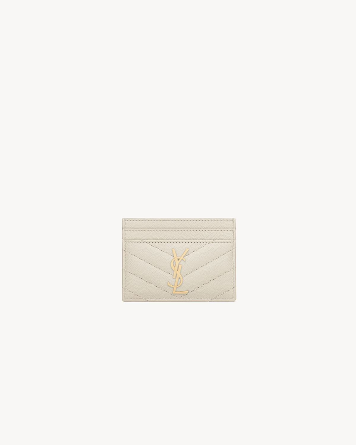 YSL CASSANDRE MATELASSÉ GRAIN DE POUDRE CALFSKIN CARD CASE