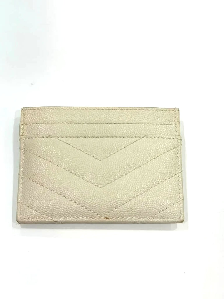 YSL CASSANDRE MATELASSÉ GRAIN DE POUDRE CALFSKIN CARD CASE