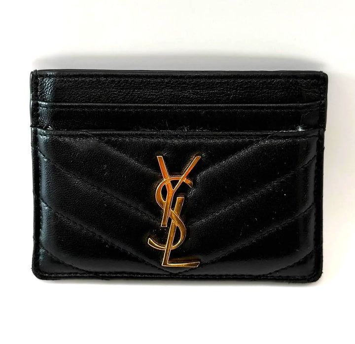 YVES SAINT LAURENT CASSANDRE MATELASSE LEATHER CARD CASE
