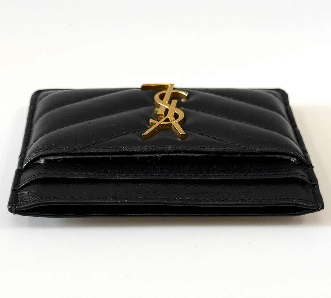 YVES SAINT LAURENT CASSANDRE MATELASSE LEATHER CARD CASE
