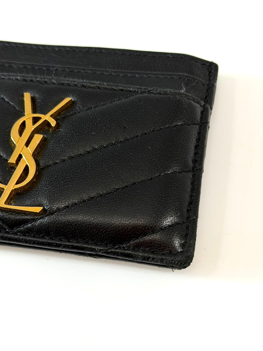 YVES SAINT LAURENT CASSANDRE MATELASSE LEATHER CARD CASE