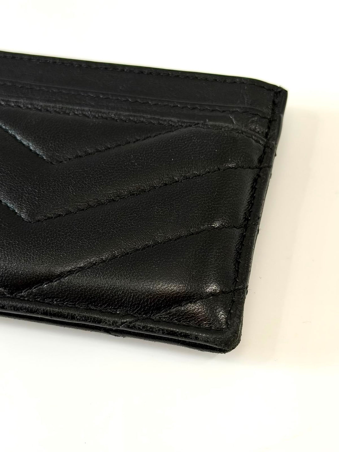 YVES SAINT LAURENT CASSANDRE MATELASSE LEATHER CARD CASE