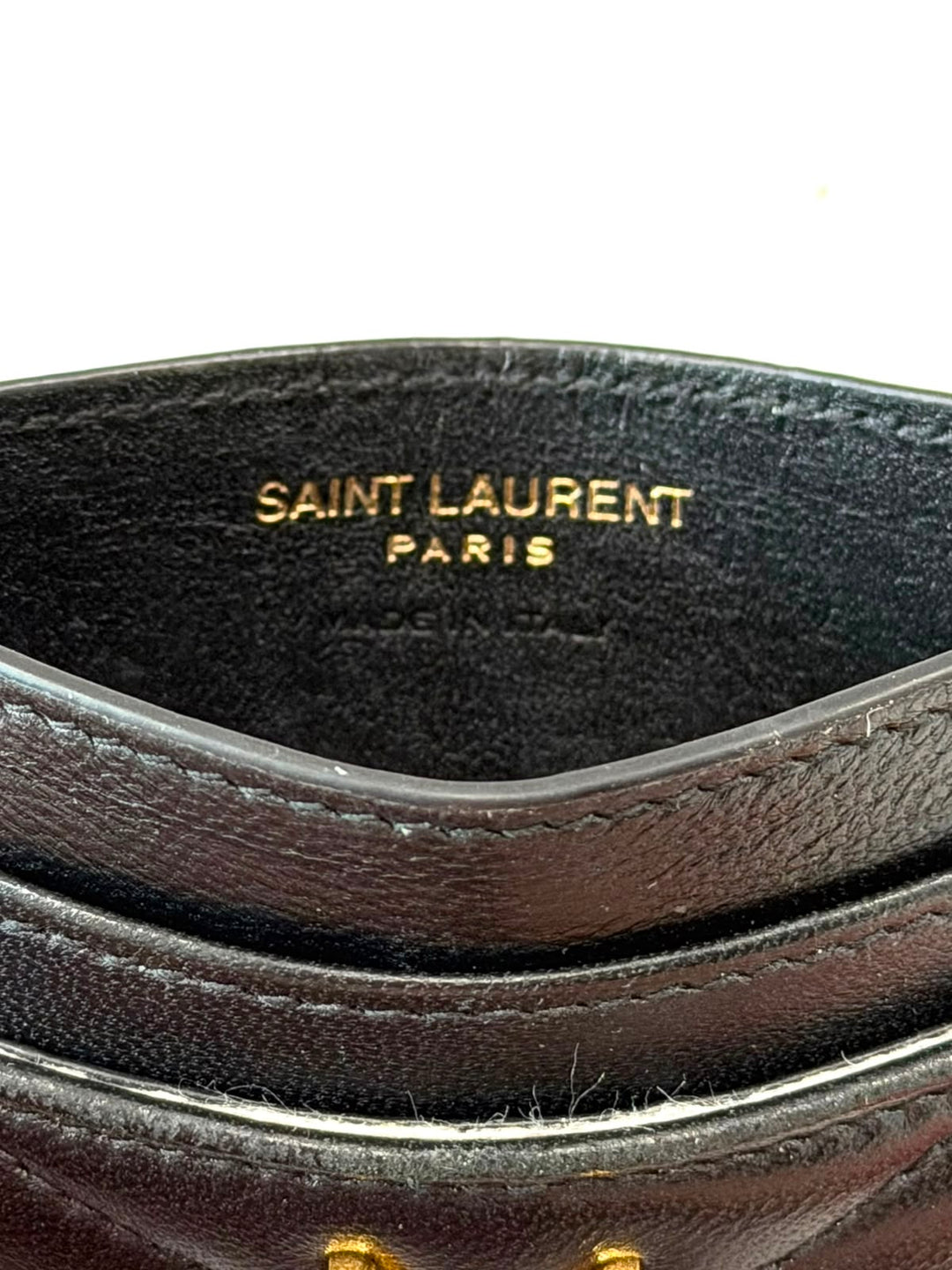 YVES SAINT LAURENT CASSANDRE MATELASSE LEATHER CARD CASE