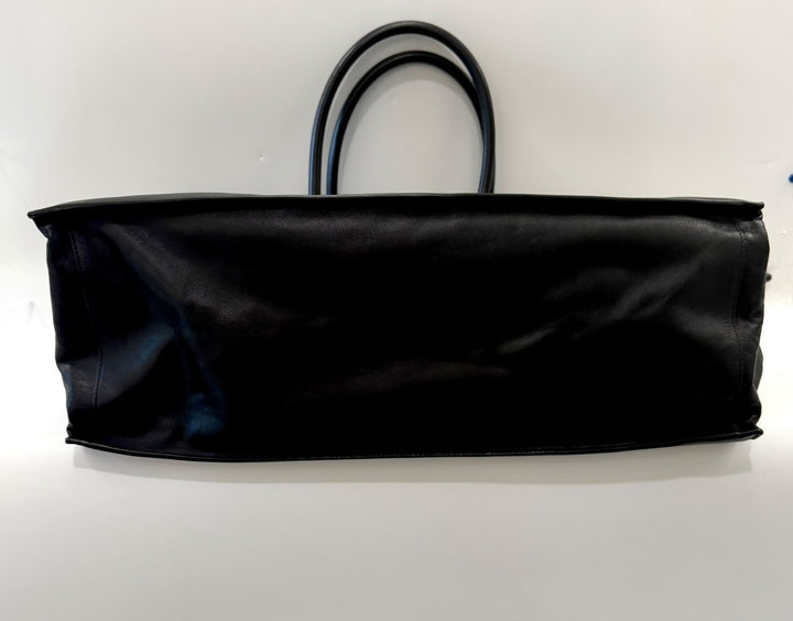 YVES SAINT LAURENT RIVE GAUCHE CALFSKIN LEATHER TOTE BAG