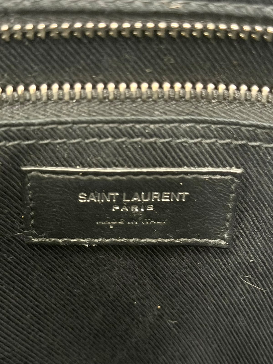YVES SAINT LAURENT RIVE GAUCHE CALFSKIN LEATHER TOTE BAG