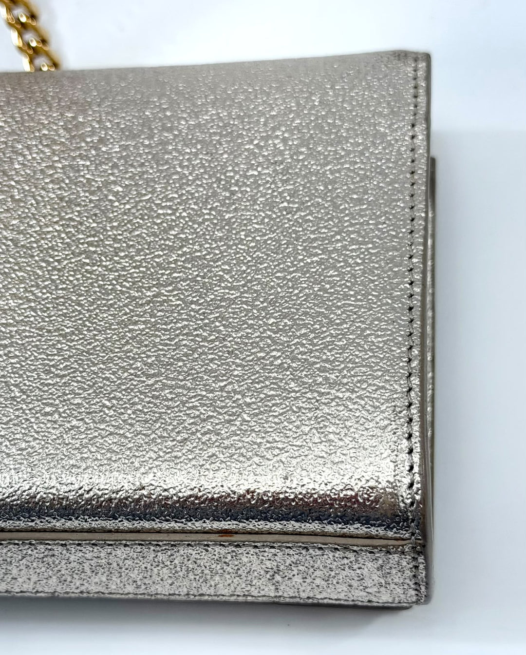 YSL METALLIC CALFSKIN MONOGRAM KATE CROSSBODY BAG