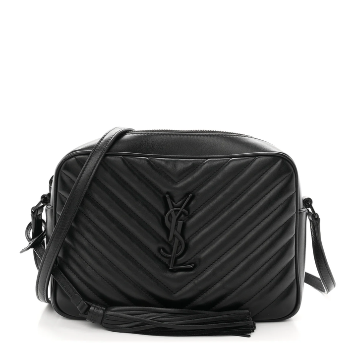 YSL MONOGRAM LOU MONOCHROME CALFSKIN LEATHER CAMERA BAG