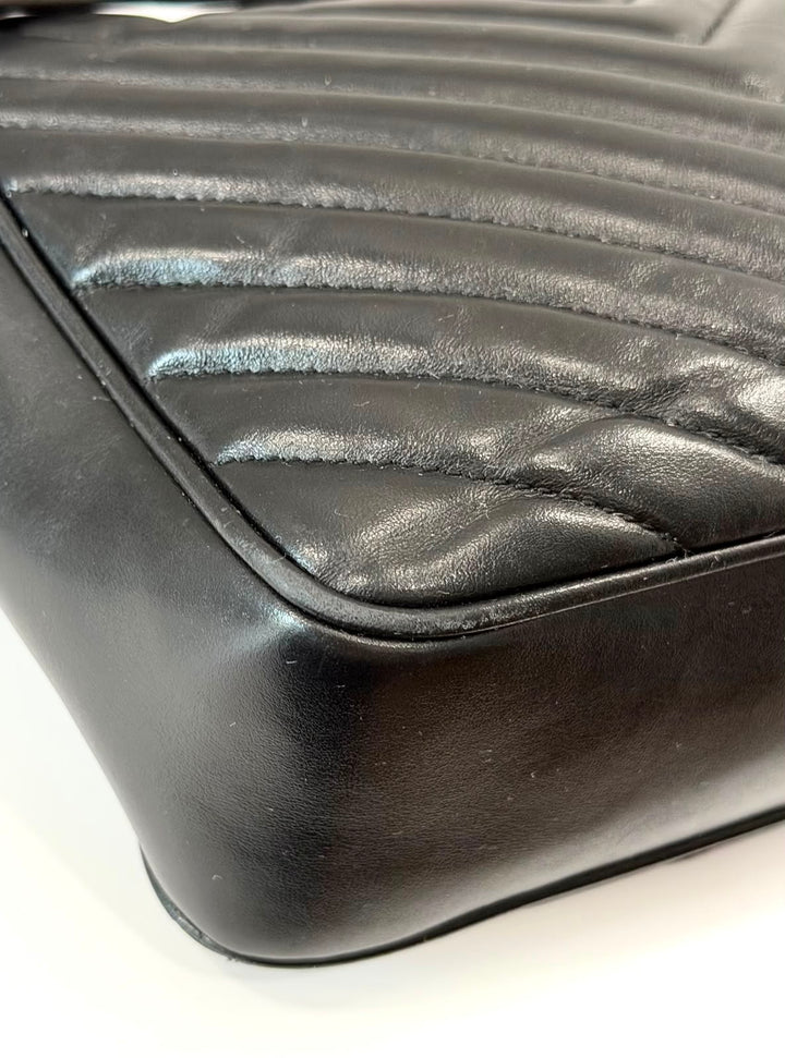 YSL MONOGRAM LOU MONOCHROME CALFSKIN LEATHER CAMERA BAG