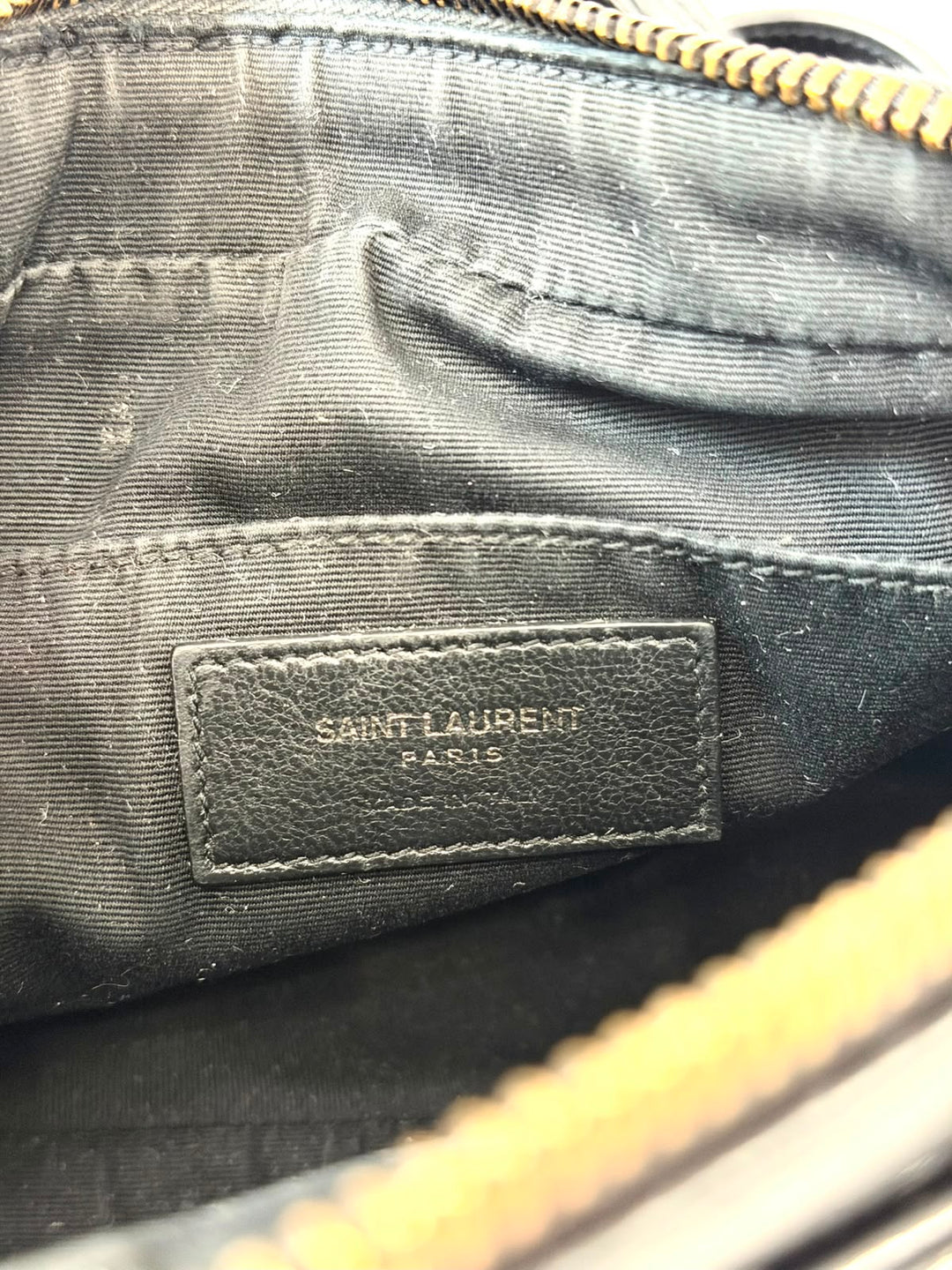 YSL MONOGRAM LOU MONOCHROME CALFSKIN LEATHER CAMERA BAG