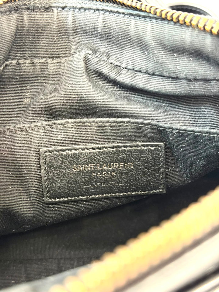 YSL MONOGRAM LOU MONOCHROME CALFSKIN LEATHER CAMERA BAG