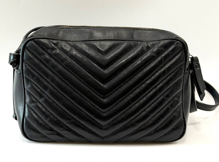 YSL MONOGRAM LOU MONOCHROME CALFSKIN LEATHER CAMERA BAG