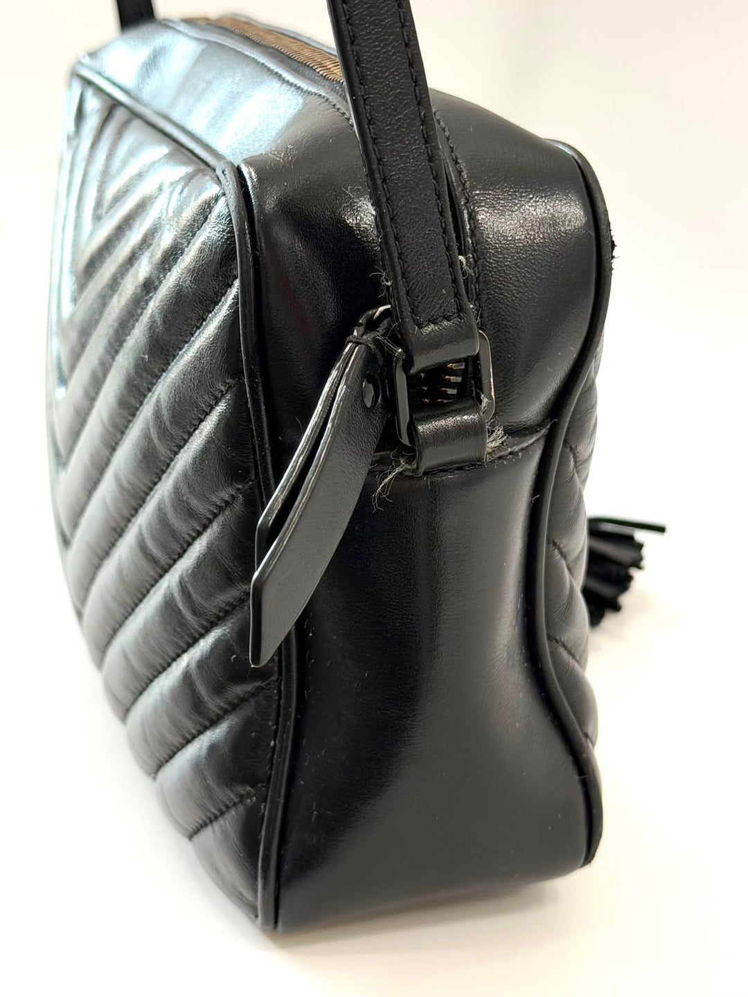 YSL MONOGRAM LOU MONOCHROME CALFSKIN LEATHER CAMERA BAG