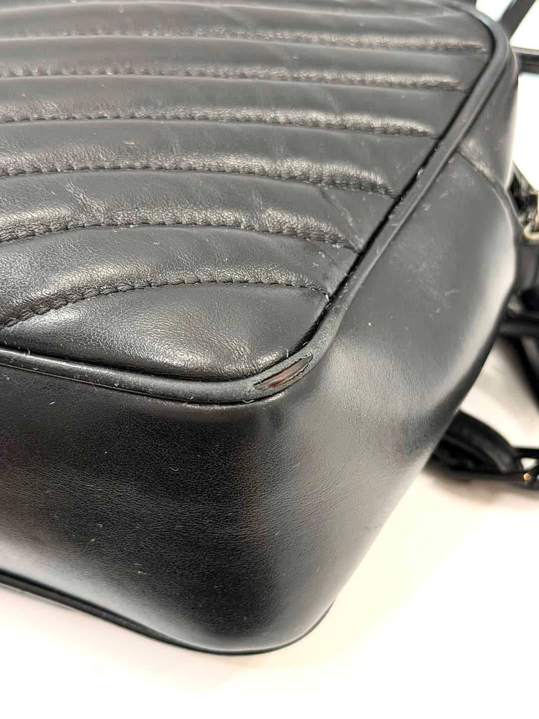 YSL MONOGRAM LOU MONOCHROME CALFSKIN LEATHER CAMERA BAG
