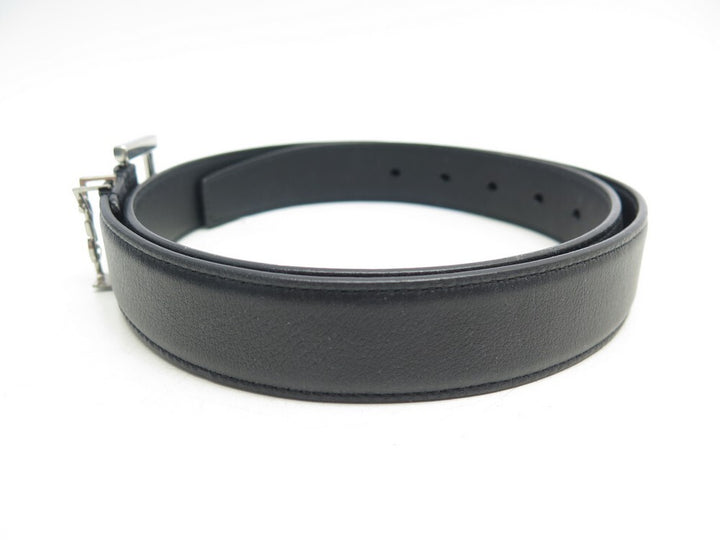 YSL YVES SAINT LAURENT SQUARE BUCKLE LOGO BELT