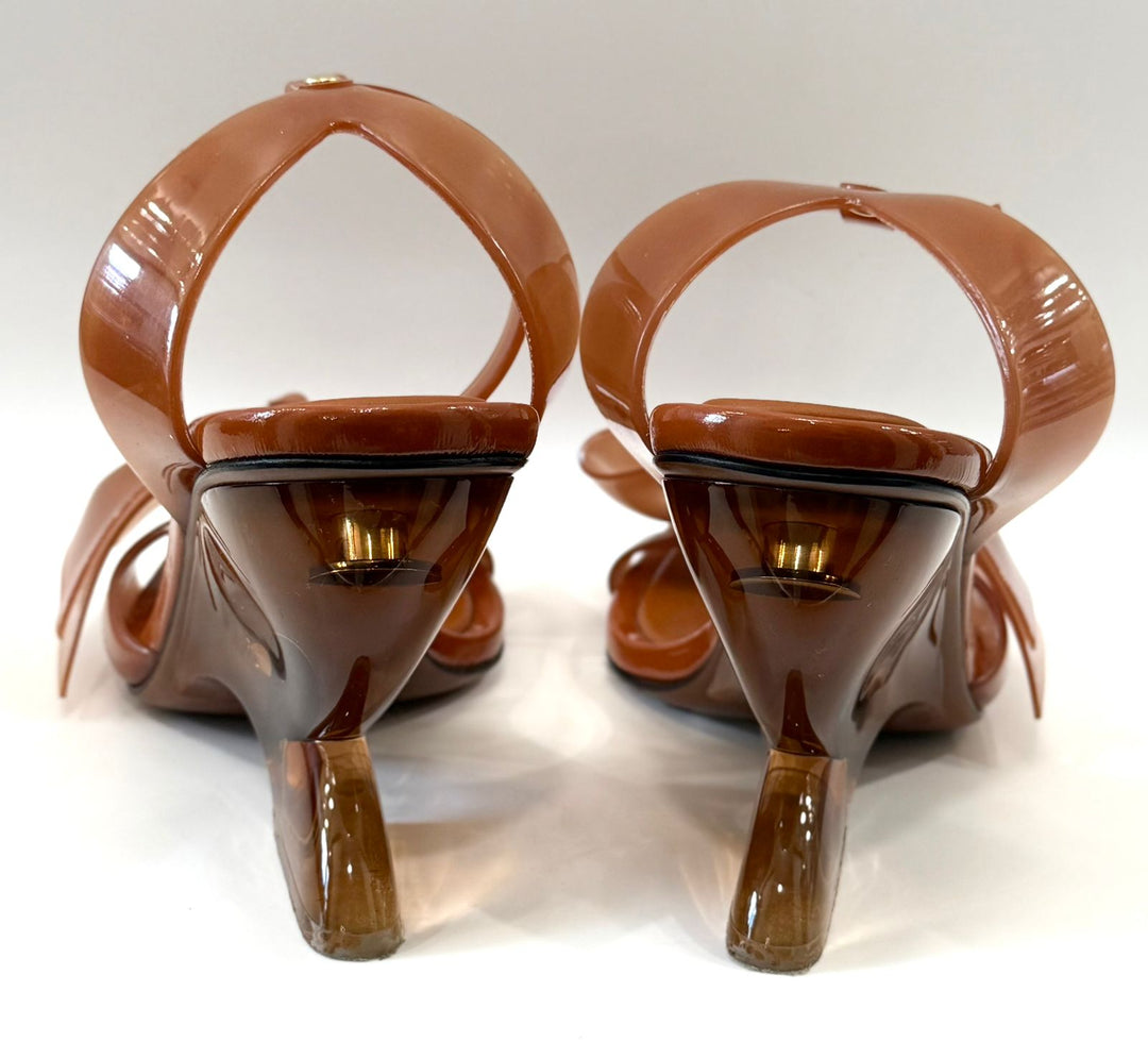 ZIMMERMAN JELLY BOW 85 WEDGE HEELS SANDALS