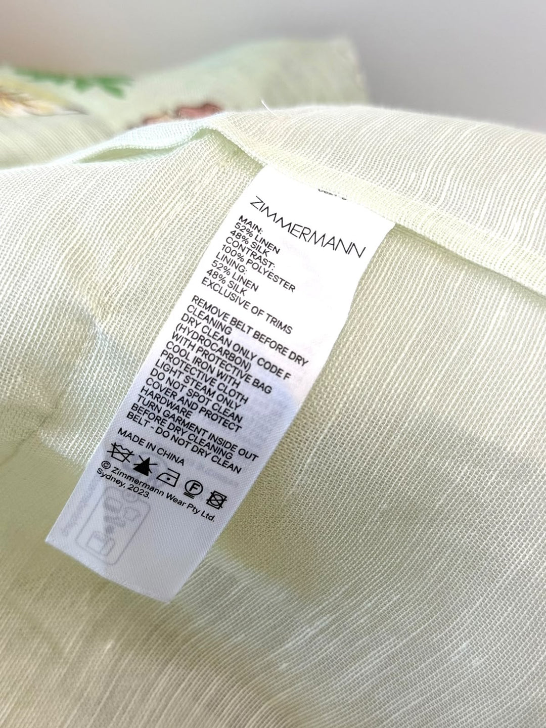 ZIMMERMANN MATCHMAKER LINEN-SILK TULIP MINI DRESS