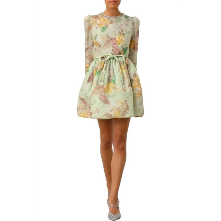 ZIMMERMANN MATCHMAKER LINEN-SILK TULIP MINI DRESS