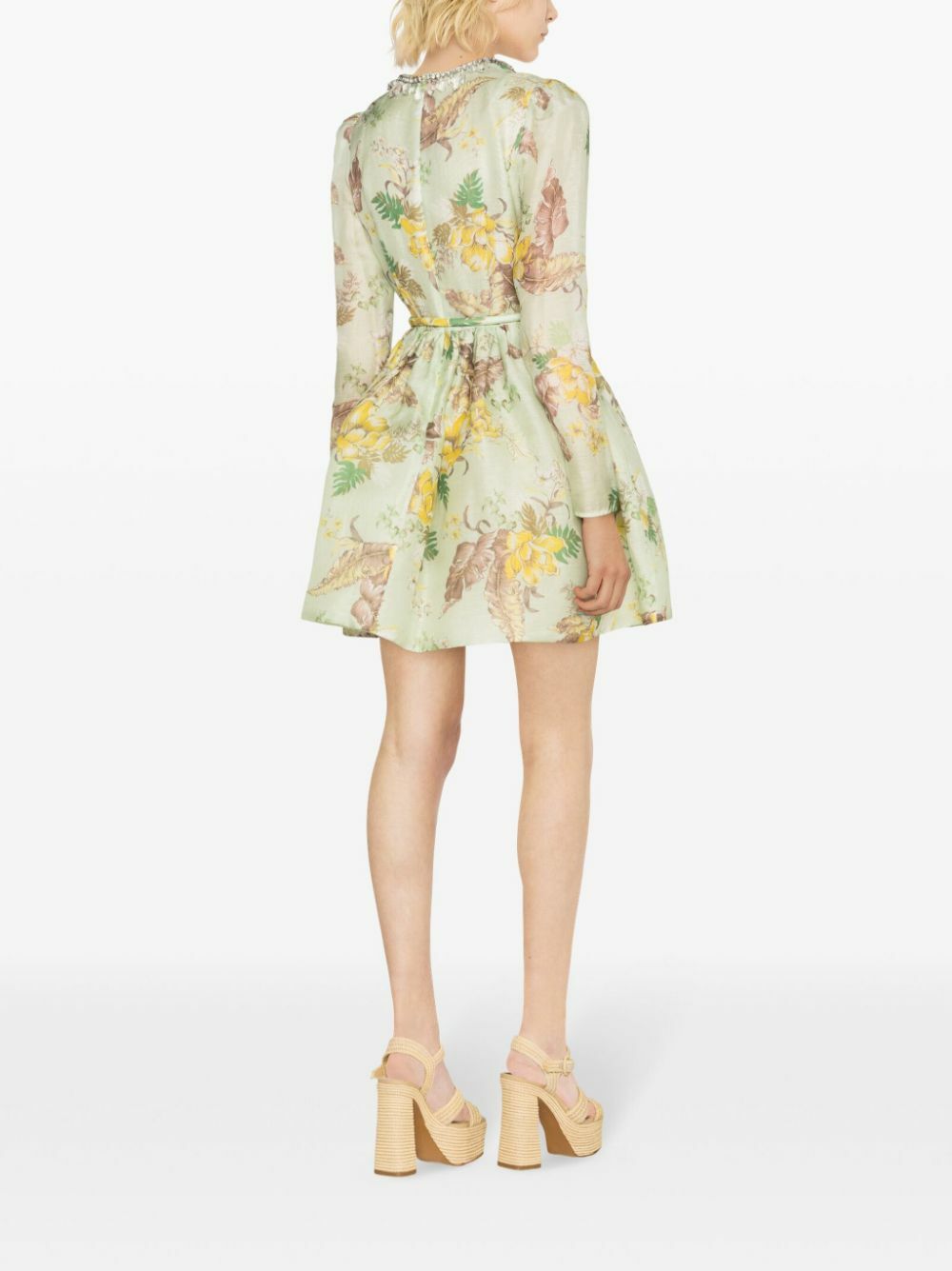 ZIMMERMANN MATCHMAKER LINEN-SILK TULIP MINI DRESS