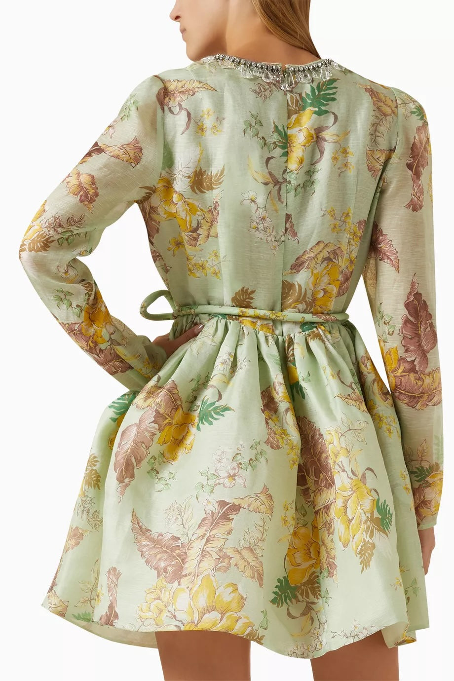 ZIMMERMANN MATCHMAKER LINEN-SILK TULIP MINI DRESS