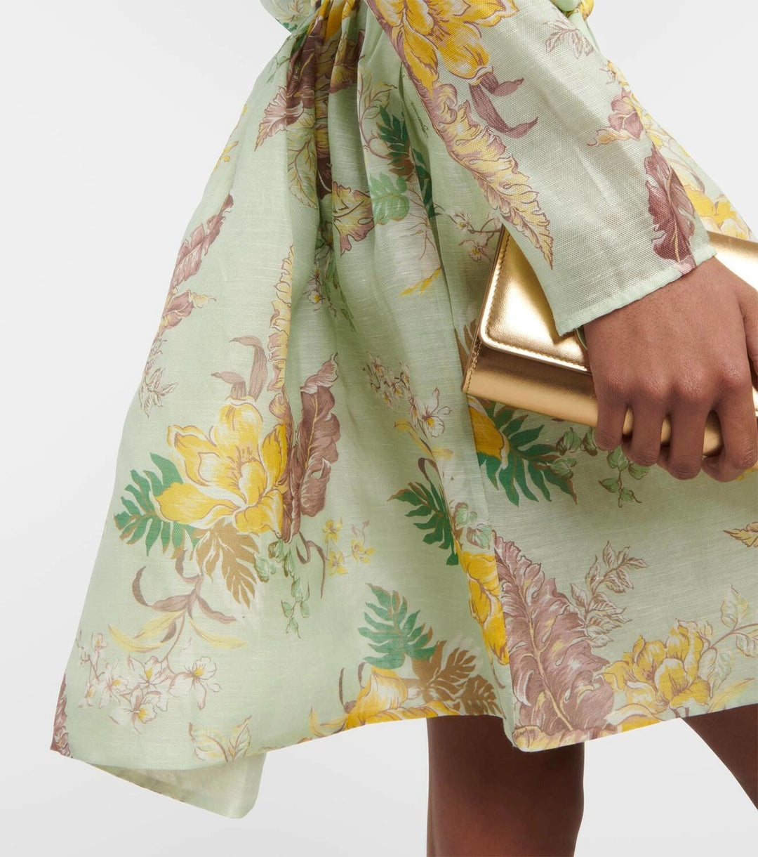 ZIMMERMANN MATCHMAKER LINEN-SILK TULIP MINI DRESS