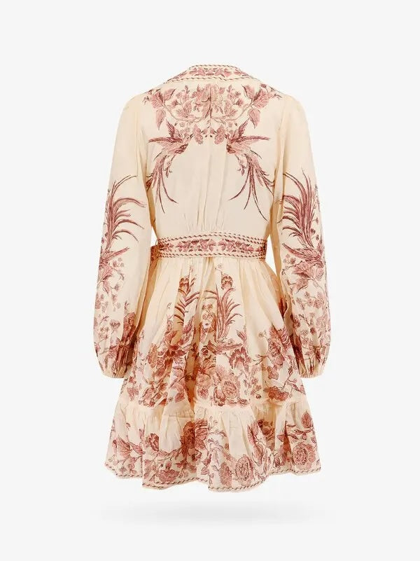 ZIMMERMANN WAVERLY POPLIN WRAP MINI DRESS